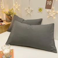 Gray Pillows Cover 2pcs Pillowcase 48x74cm Cushion Cover Rectangle Pillowslip for Home funda almohada Simple Style Pillow Case 1