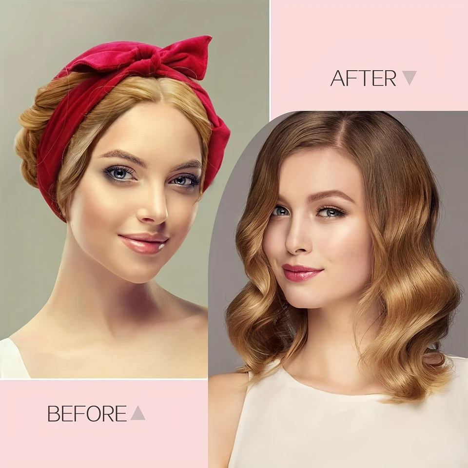Solid Color Heatless Hair Curling Rollers Set