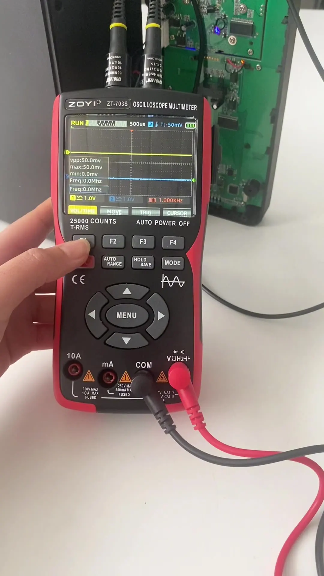 ZT703S 3-in-1 digitale oscilloscoop-multimeter signaalgenerator met twee kanalen, 50 MH/z bandbreedte, 280 MS bemonsteringsfrequentie, multitester(Standard Set