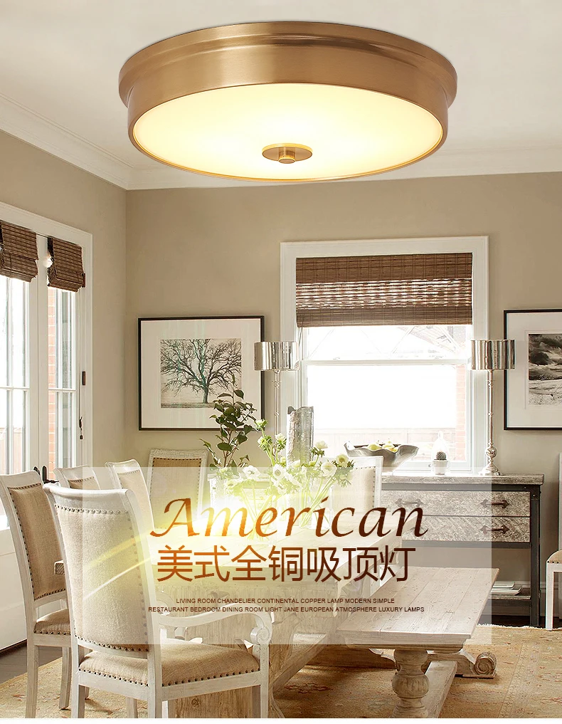 Nordic Modern Copper LED Ceiling Light - image 1