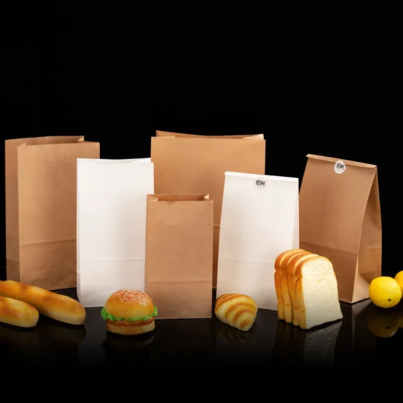 Bags to Pack Products Pouch Christmas Shopping Wedding Bucket Bread Paper Kraft Festive Grocery Event Party Supplies Brown Bag