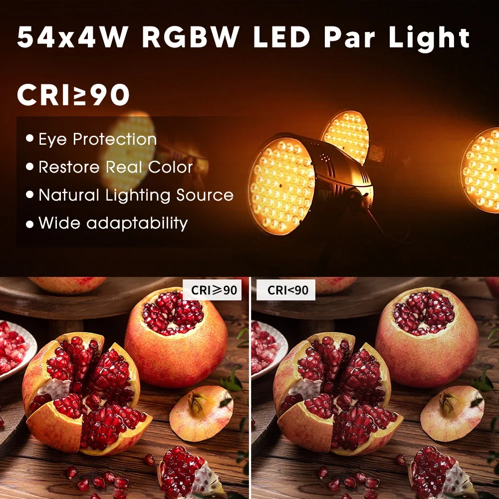 BOTAI Big Dipper LPC010 Disco Ball Party Lights 54x4w RGBW 4-In-1 Led Professional Stage Light With Sound DMX512 Control