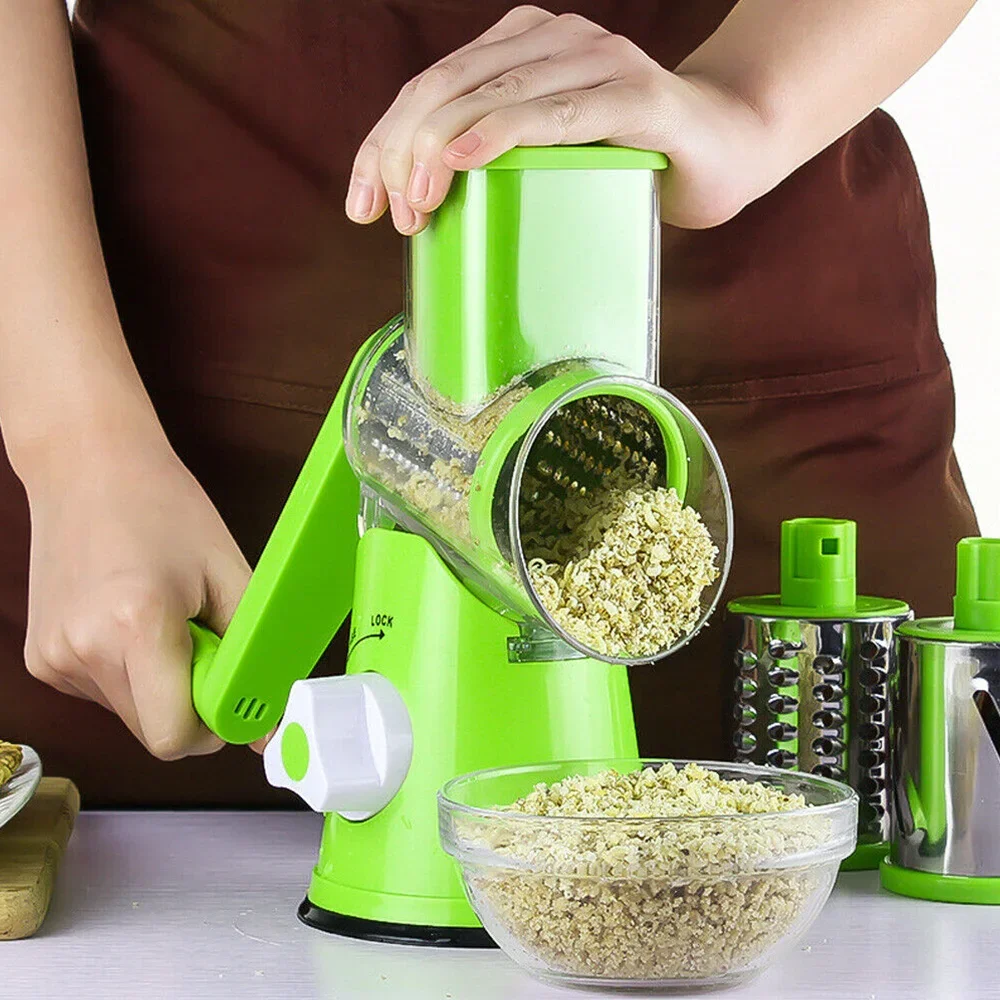 Multifunctional Food Processor - Manual Meat Grinder, Vegetable Garlic  Chilli Chopper, Slicer, Rotary Dicer, Fruit Kitchen Tool - AliExpress