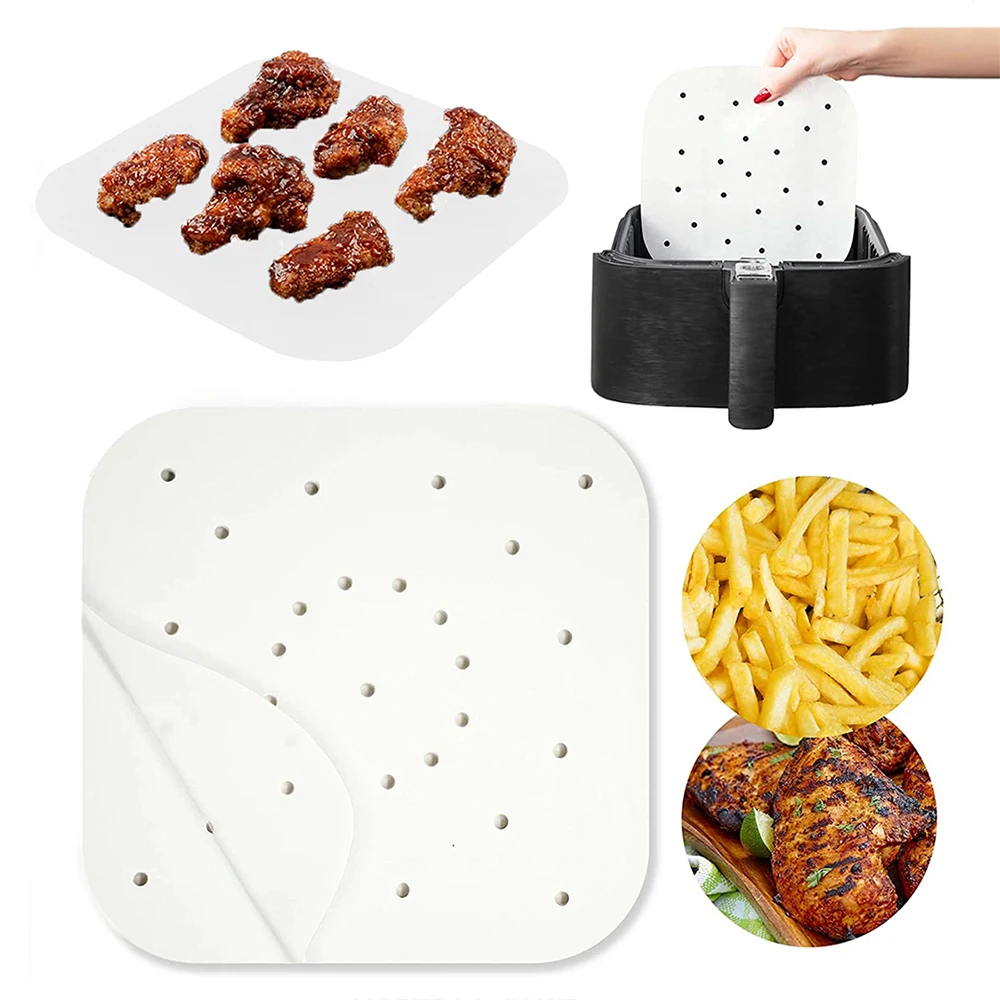 50-Pack Disposable Non-Stick Square Parchment Papers