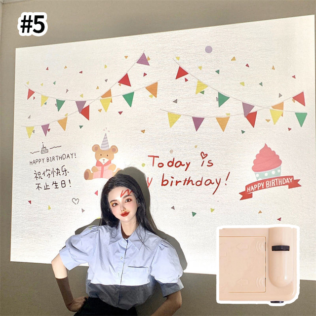 Projection Lamp Ins Night Light Party Atmosphere Lights Decor Popular Photo Props Creative Birthday Gifts