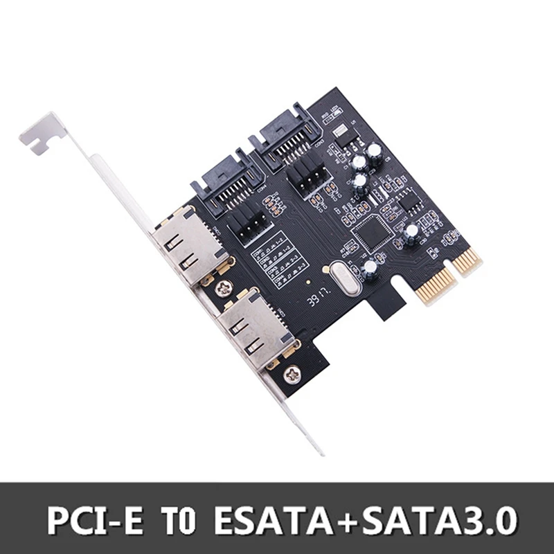 

Переходная карта SATA PCI-E на ESATA + SATA 3,0 6G, карта расширения жесткого диска Pcie на SATA/esa3.0, карта адаптера