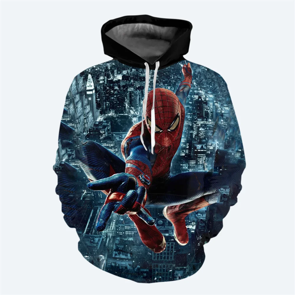 thumbnail image 1 of Nuevas sudaderas con capucha para hombre de otoño e invierno con estampado 3D de Marvel Spider-Man, suéteres de moda callejera, sudaderas casuales de hip-hop para hombre, 1 of 5
