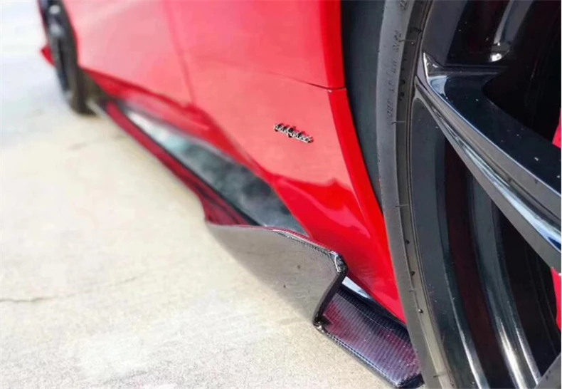 For Ferrari 458 High Quality REAL Carbon Fiber Front Lip Splitters Rear Diffuser Bumper Body Side Skirt Kit Spoiler V-Style - Ferrari 458 - Racext 137