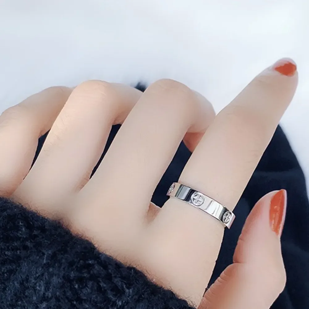 Wedding Rings Cross Jewelry Cross Rings Womens Ring Couple Rings Jewelry Rings Ring Jewelry Cross Screw Ring For Women Accessories Stainless Steel Men Jewelry Couple Engagement Luxury Crystal Love Wedding Ring Gifts
