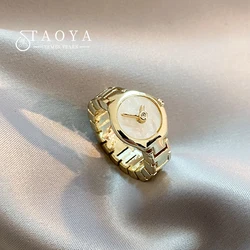 Gold - Tone Gothic Open Ring Watch Design for Women - Luxury Party Fashion Jewelry (Gold - color)