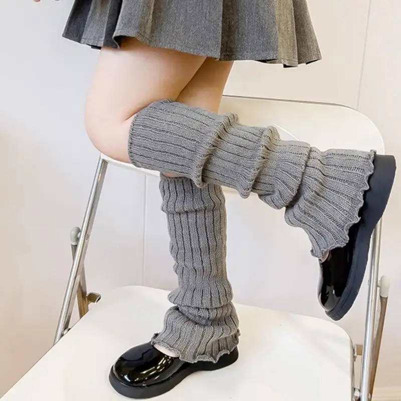 Knee Socks Breathable Fashion Long Loose Socks Calf Stockings for Girl Students 3-10 Year