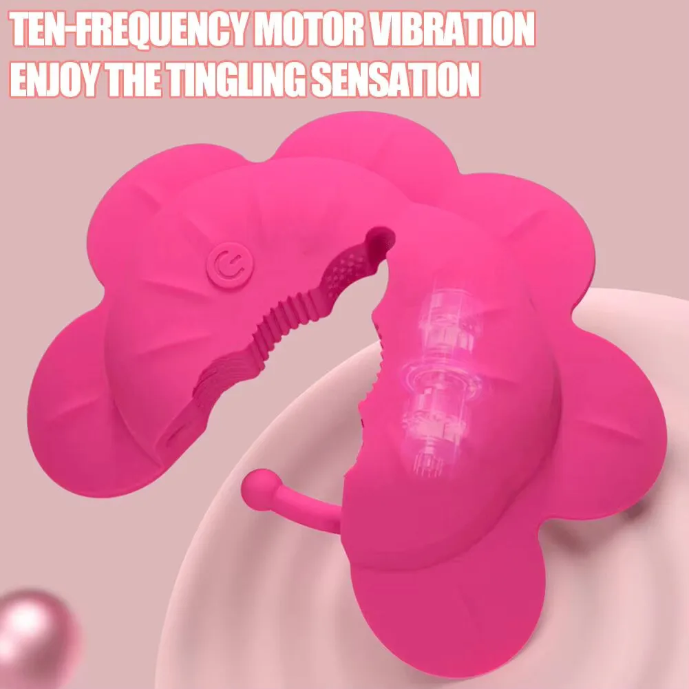 Rose Nipple Clamps Vibrator Female Wearable Adjustable Remote Control Nipples Stimulator BDSM Sex Pleasure Adult Toys for Women