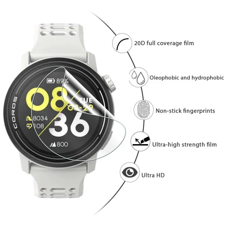 Durable Hydrogel Screen Protector for Smartwatches - Soft, Repairable Film Accessory
