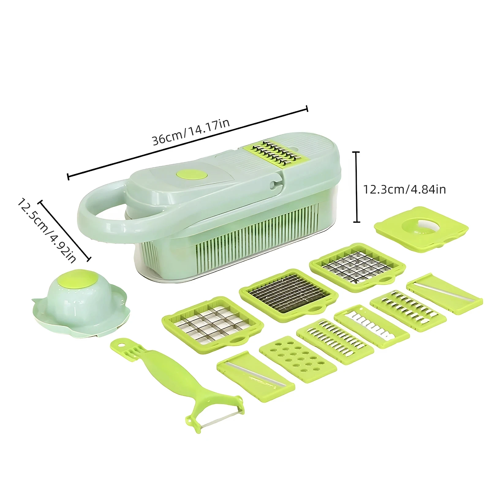 Multifunctional Kitchen Vegetable Slicer Dicer Cutter Vegetable Chopper Food Slicer 15 in 1 for Salad Potato Carrot Garlic