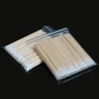 Disposable Cotton Swab Lint Free Micro Brushes Wood Cotton Buds Swabs Ear Clean Stick Eyelash Extension Glue Removing Tool 2