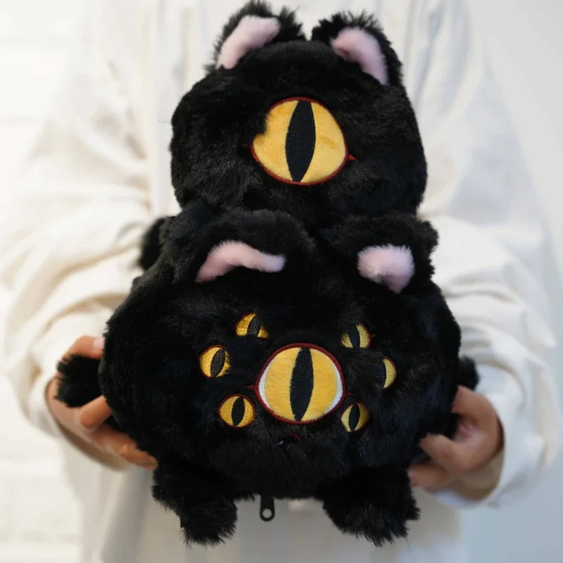BlackCatsPuppetToysBigEyesMysteriousLuckyPlushKittyToyMagic