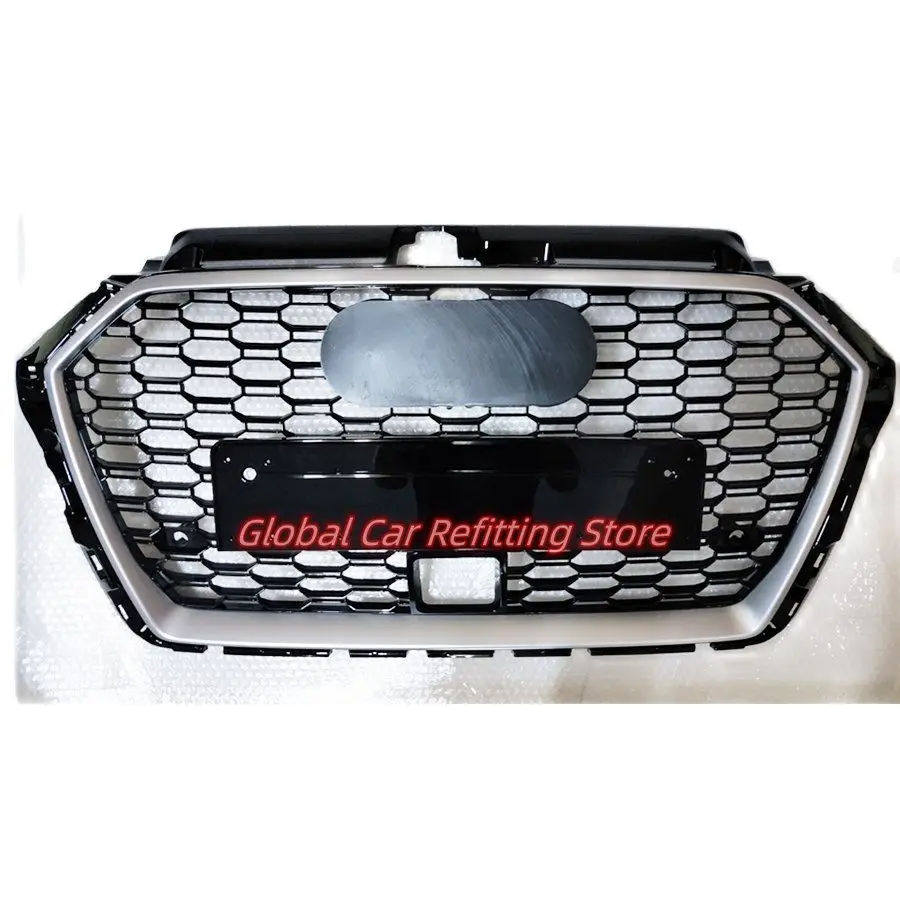 Car Front Bumper Grill Center Grille With ACC Hole for Audi A3/S3 8V