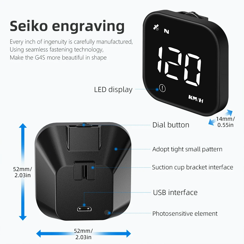 HUD G4S GPS ڵ ӵ Ʈ  ˶ δ, LED ũ ÷, GPS ڵ  ׼,  