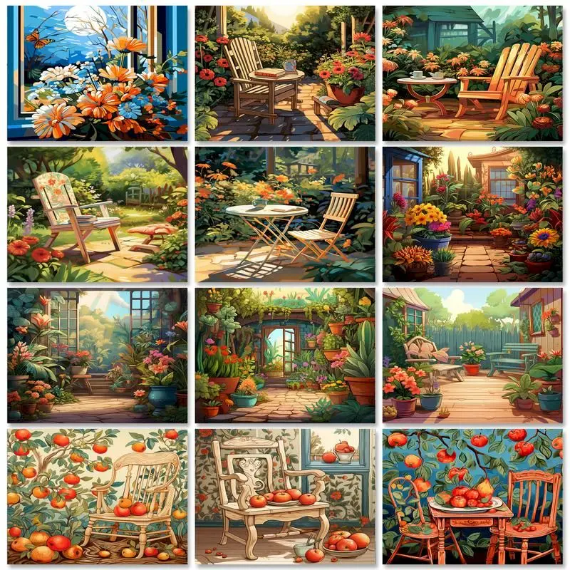 RUOPOTY Flowers Picture By Numbers With Frame For Adults Kits Canvas By Numbers Handicrafts Diy Gift For Home Wall Decors