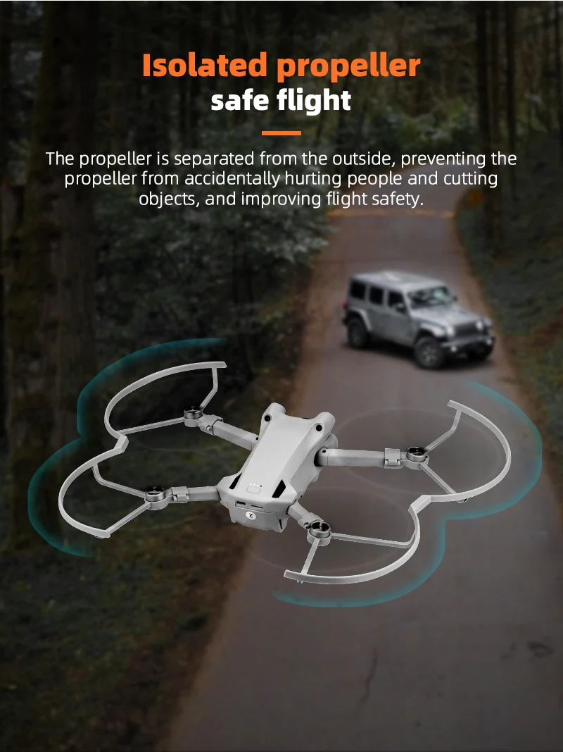 isolated propeller keeps propeller from accidentally hurting people and cutting objects .