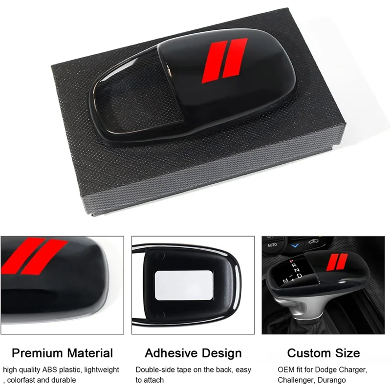 For Dodge Challenger Charger 2015-2022 Durango 2016-2023 Gear Shift Knob Head Cover Trim Accessories 4