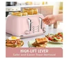 Retro Toaster 4 Slice with Extra Wide Slots Bagel, Defrost, 6 Browning Levels, Dual Independent Controls, Removable Crumb Tray 6