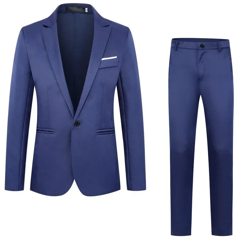 Men's Business Casual Suit Slim Fit Western Style Clothes Set For Cross-border E-commerce formal suit
