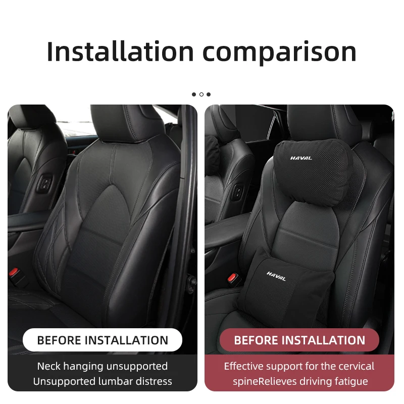 Car Lumbar Pillow Waist Support Seat Backrest Neck Headrest Cushion For Great Wall Haval F7 H6 H2 H3 H5 H7 H8 H9 M4 F7X F7H H2S