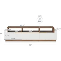 70" TV Stand for TV up to 70", Modern Home Entertainment Center with Open Shelves and Drawers, Media Console Table 2
