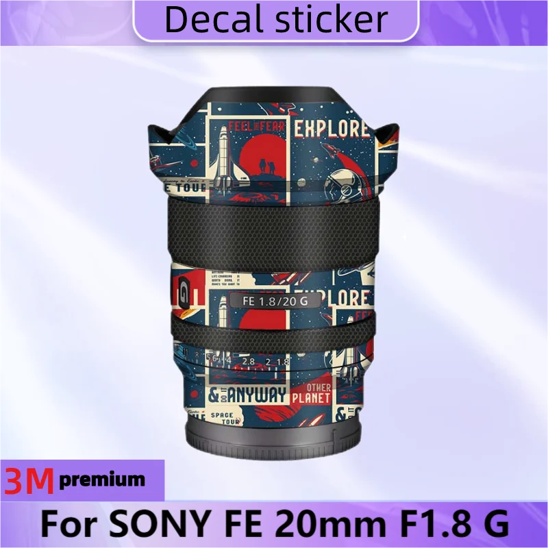 Per Sony Fe 20Mm F1.8 G Adesivo Per Lenti Pellicola Protettiva Per Decalcomanie Per La Pelle Cappotto Protettivo Antigraffio Sel20F18G Fe20Mm/1.8 1.8/
