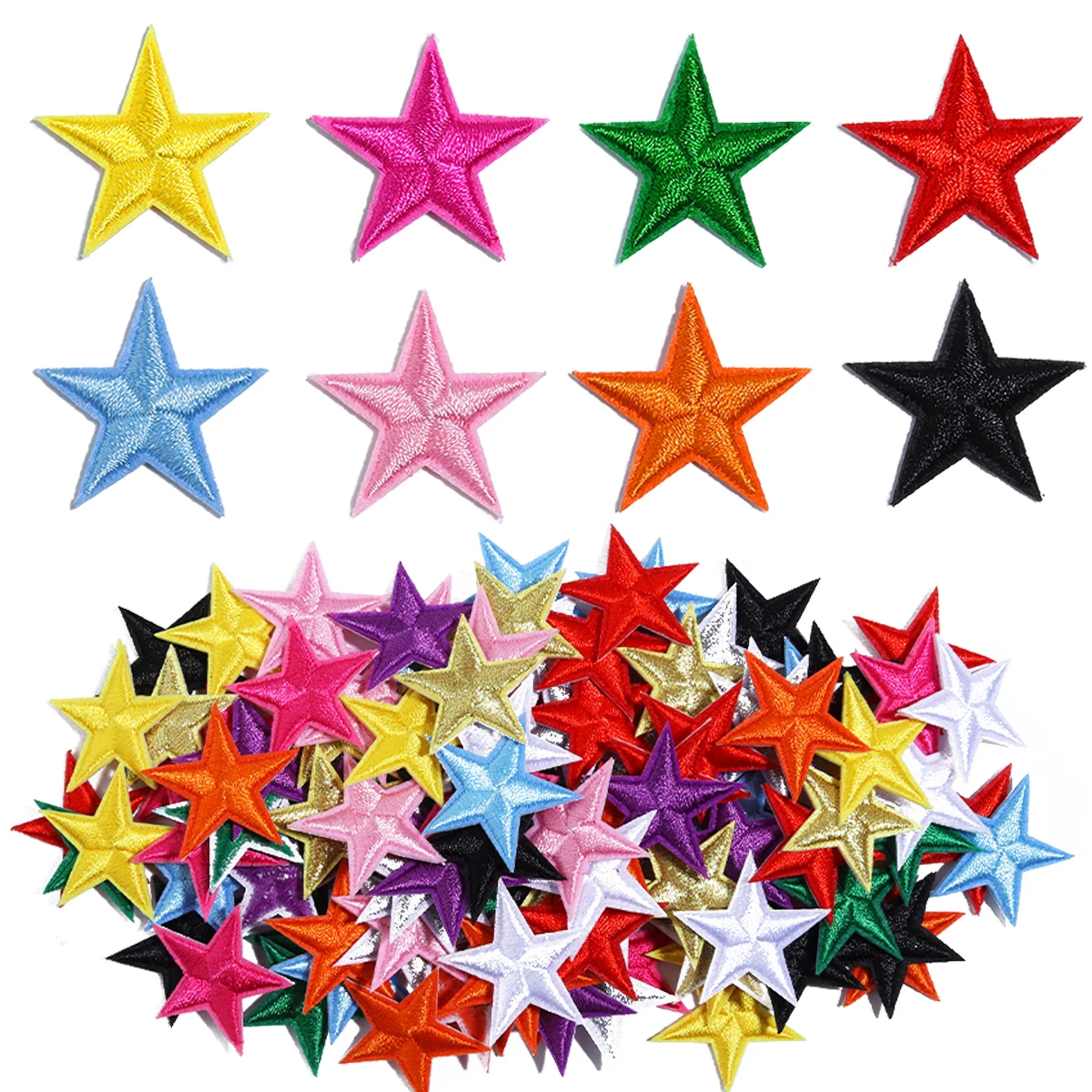 Beaded Appliques For Clothing 14Pcs Star Beaded Patches - Rhinestone Embroidered Appliques For Hats, Jeans & DIY Crafts Beaded Star Appliques