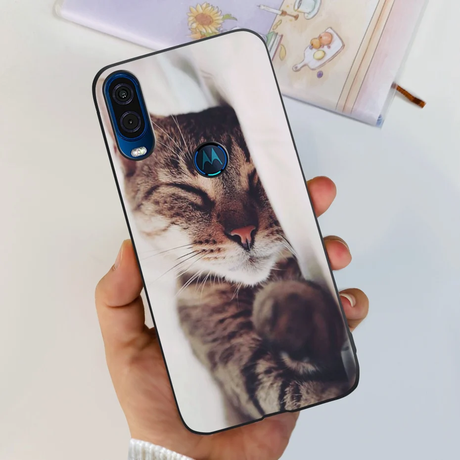 Cute Flower Cat Painted Soft Silicone Phone Case Cover
