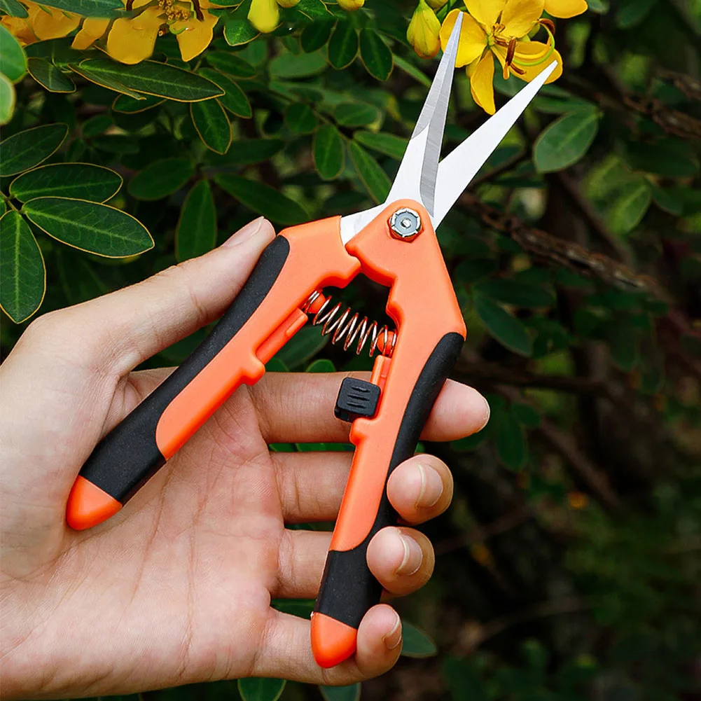 3PCS Plants Trimming Scissor Flower Clippers Garden Scissors Set Safe Lock for Harvesting Picking Indoor Outdoor Greenhouse