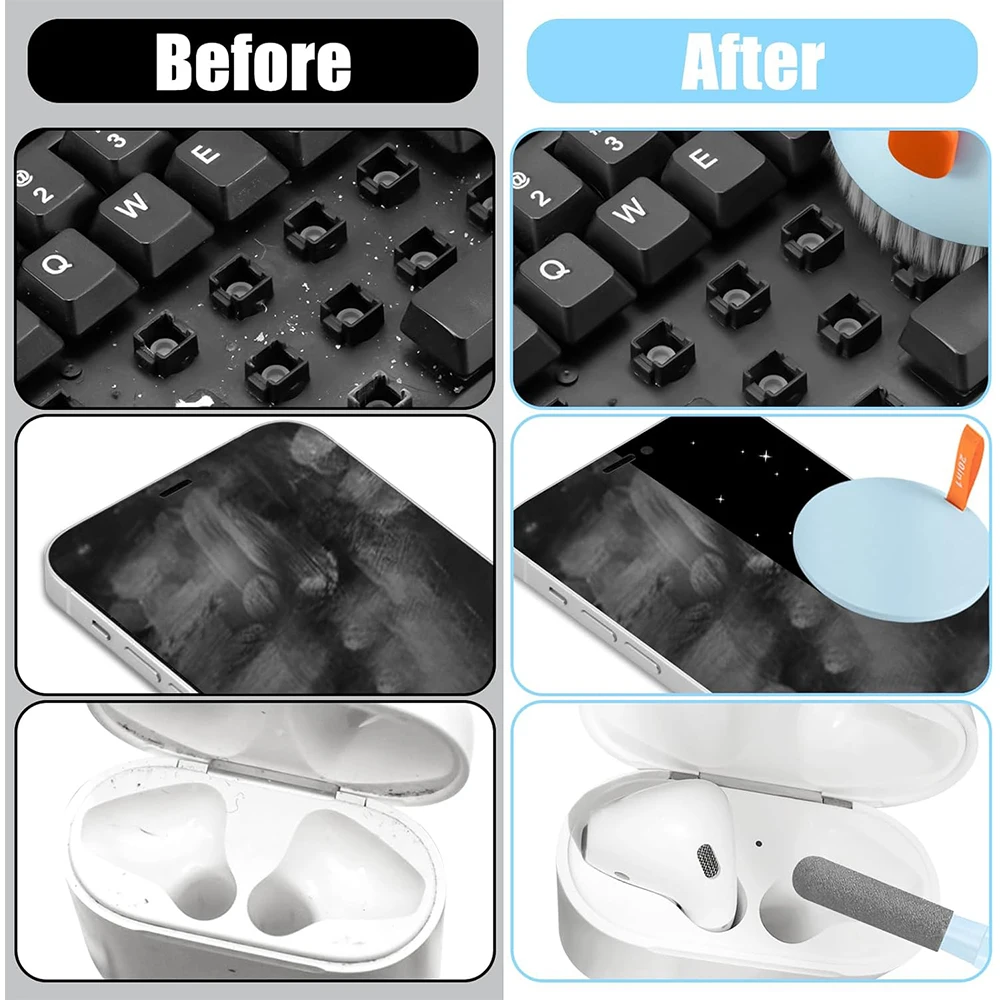 Laptop Computer Keyboard Cleaner Kit 20in1 Multifunction Phone Cleaning Spray For iPhone iPad Airpods MacBook Clean Brush Tool 3