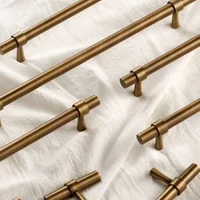 Poignées de porte de placard en laiton massif Antique, boutons de tiroir rétro, accessoires de cuisine, poignées de rangement d'armoire, poignées de meubles 3