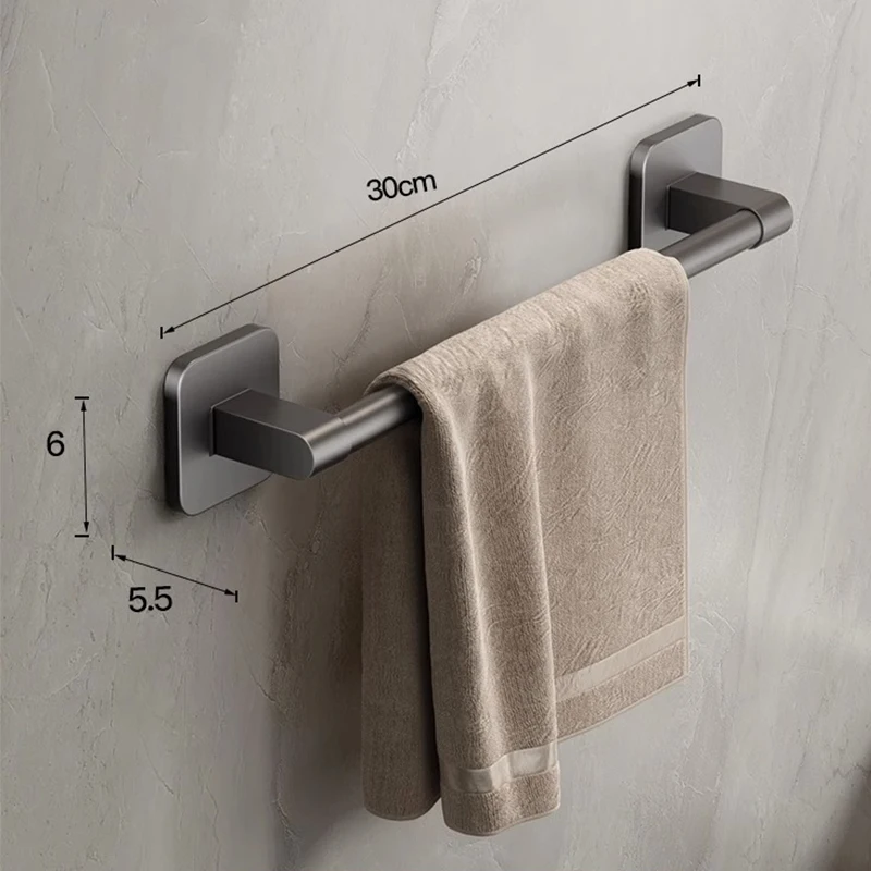 מגבת מתלה חדר אמבטיה דבק עצמי הבית ללא קידוח קיר רכוב מגבת מטבח אמבטיה אביזרים מגבת הנג'