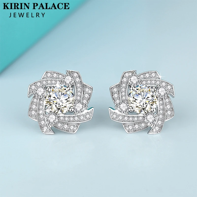 

Moissanite Diamond Earrings 925 Sterling Silver D Color VVS1 Moissanite Classic Stud Earrings For Woman Jewelry