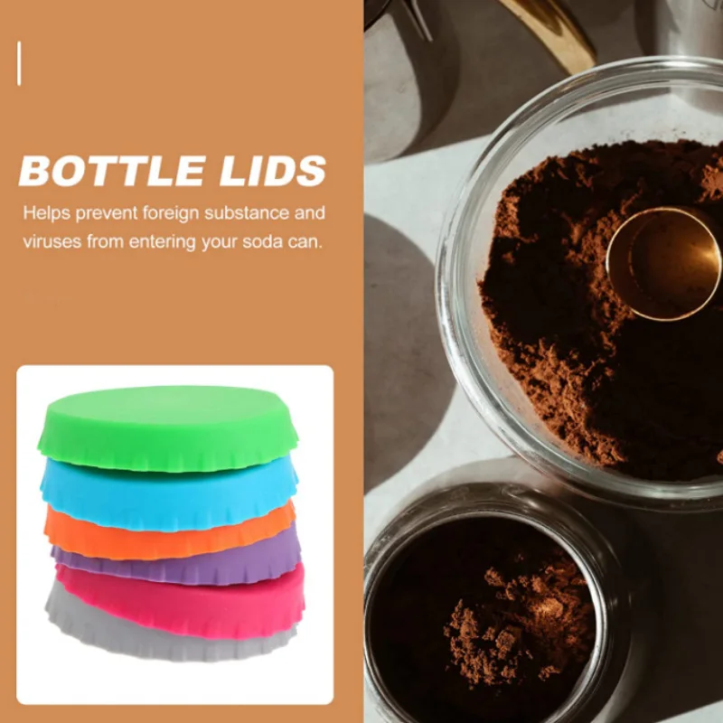 200 Pcs Soda Lid Covers Silicone Multi-color Beverage Beer Can Bottle Cap Protector Leak-Proof Cap