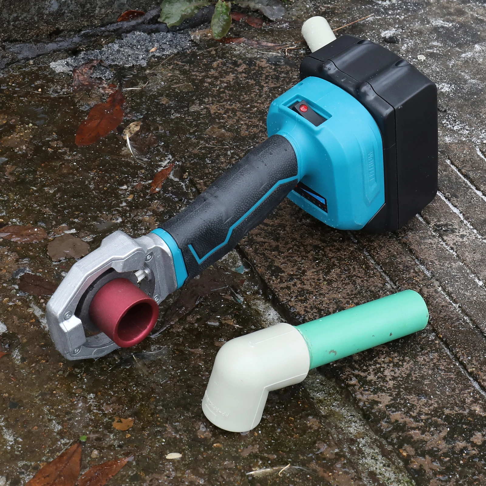 Rechargeable Cordless Hot Melt Machine PPR Water Pipe Melter Plastic Welding Machine 18V Battery Powered Replacement Heads Pipe Welding Iron Pipe Welding