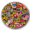 50/100pcs Cartoon Warning Stickers Danger Banning Skateboard Guitar Laptop Motorcycle Car Classic Toy Cool Decals Sticker 2