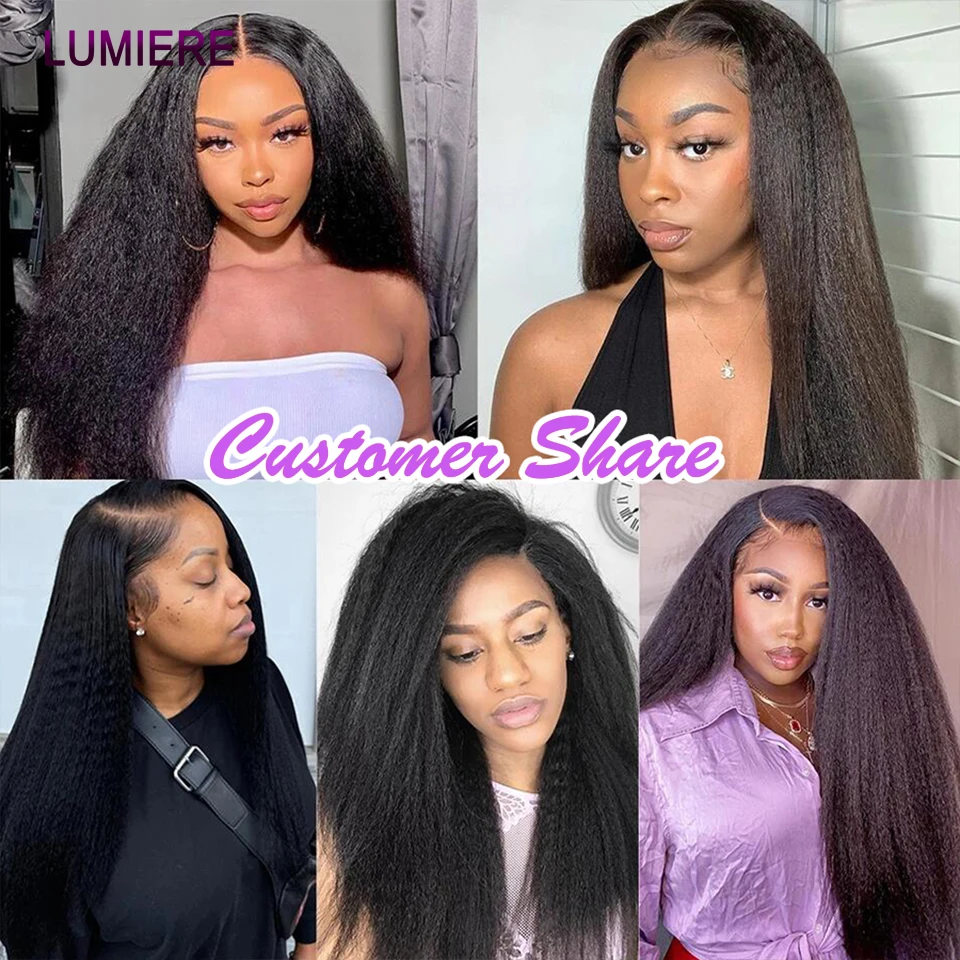 40" Kinky Straight Hair Bundles Deal Virgin Human Hair Weave Bundles 1/3/4 PCS Brazilian Yaki Natural Hair Extensions Thick End 4