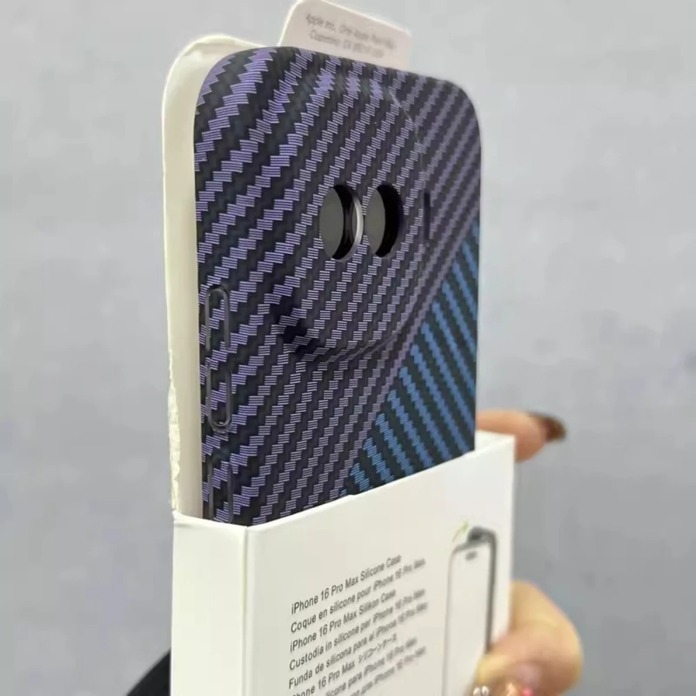 Luxury Matte Carbon Fiber Texture Non-slip Shockproof Bumper Back Cover Case