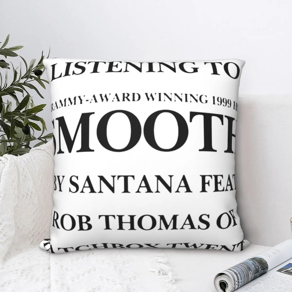 

Rather Be Listening To Smooth Square Pillowcase Polyester Pillow Cover Velvet Cushion Decor Comfort Throw Pillow for home sofa
