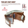 WESTAL Leather Wallet Men's Multi-Function Card Bag Short Money Clip Layer Cowhide Premium Men's Wallet 5