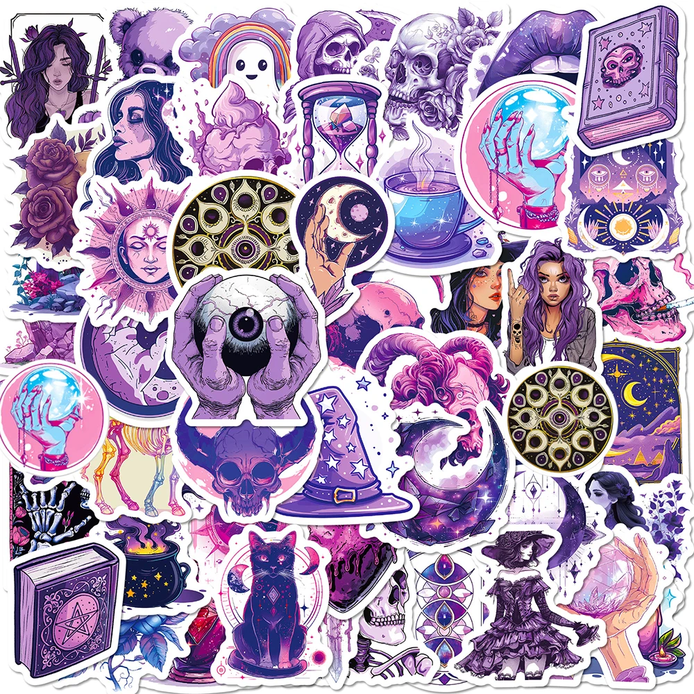 

10/30/50PCS Gothic Style Horror Skeleton Graffiti Stickers for Laptop Luggage Skateboard Waterproof Cool Decal Kid Sticker Toys