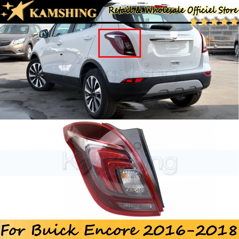 

Kamshing Outer For Buick Encore 2016 2017 2018 LED Rear Tail light lamp Taillights taillamps Brake Light Raer light car light