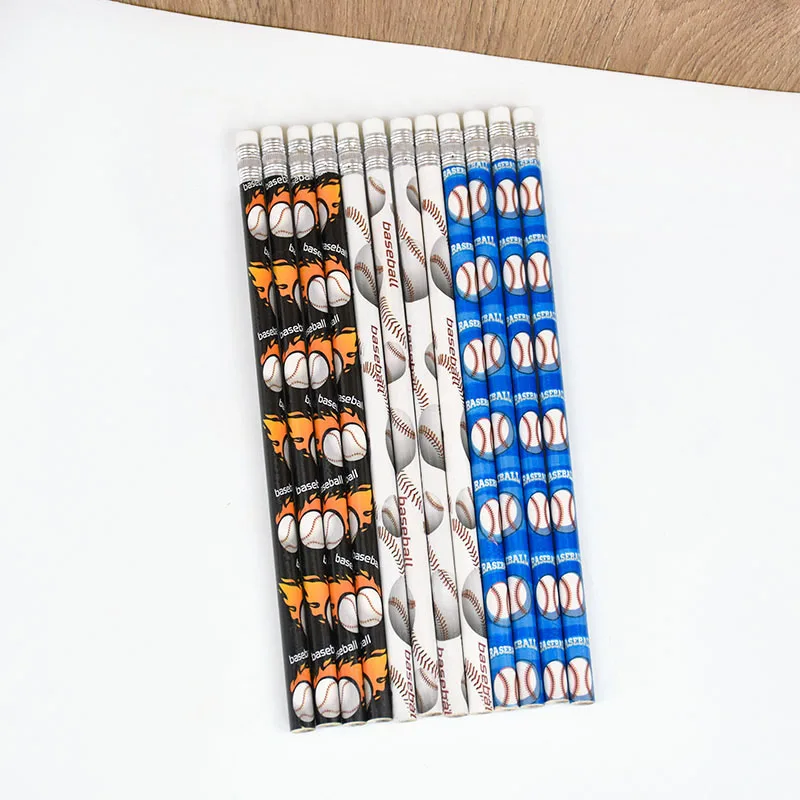 HB 24 Matite Da Calcio Con Gomma – Matite In Legno Per Bambini – Cancelleria Colorata Per Scuola, Casa E Bomboniere - 6