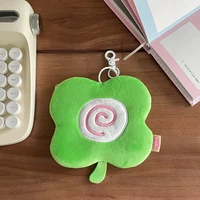 MINKYS Kawaii Lucky Clover Plush Card Bag Star idol Photocards Chasing Small Card Holder Stationery 1