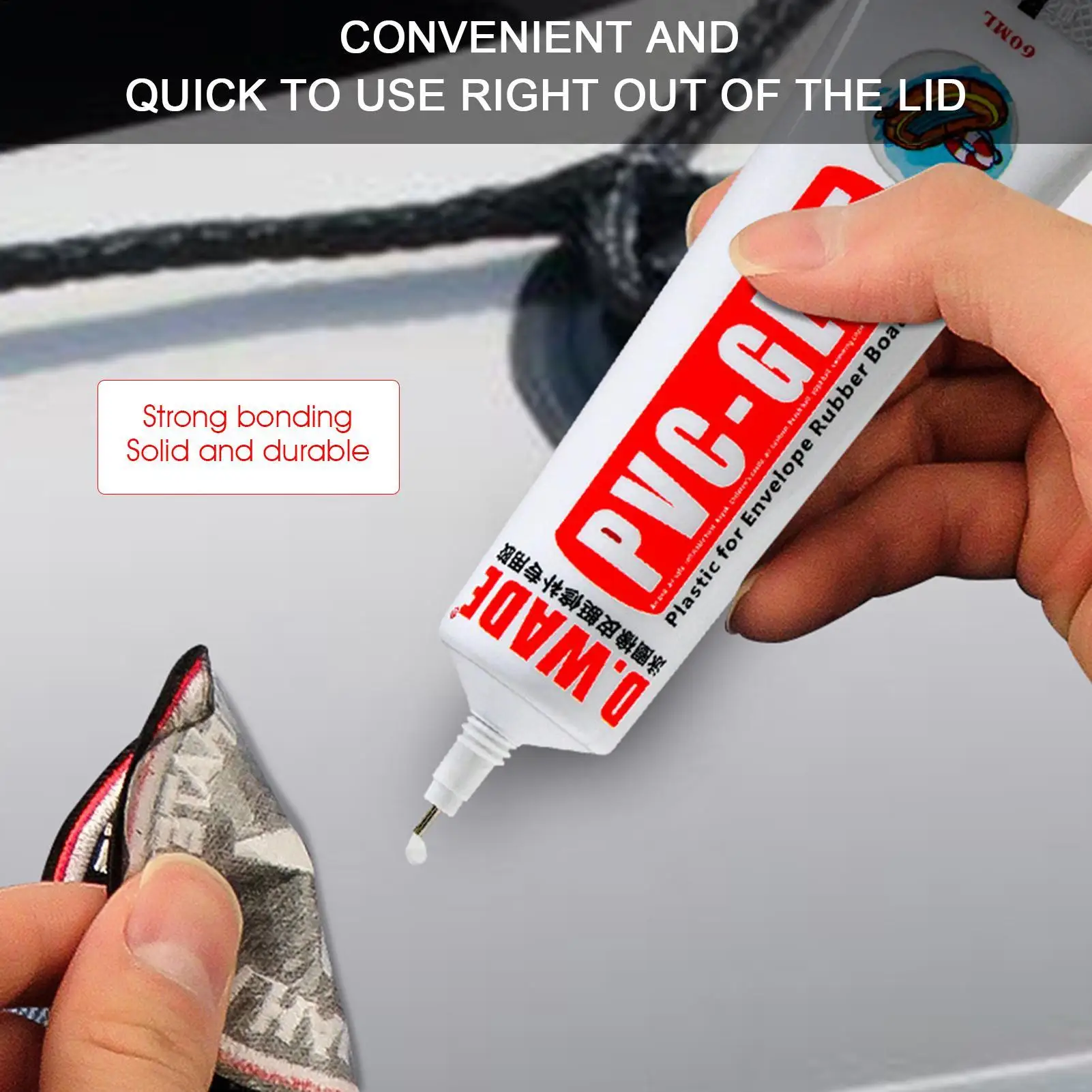 1pcs 60ML PVC Adhesive Inflatable Boat Repair Glue Repair Glue Tubes Inflatable Boat Paddle Board Kayak Tube Repair Glue