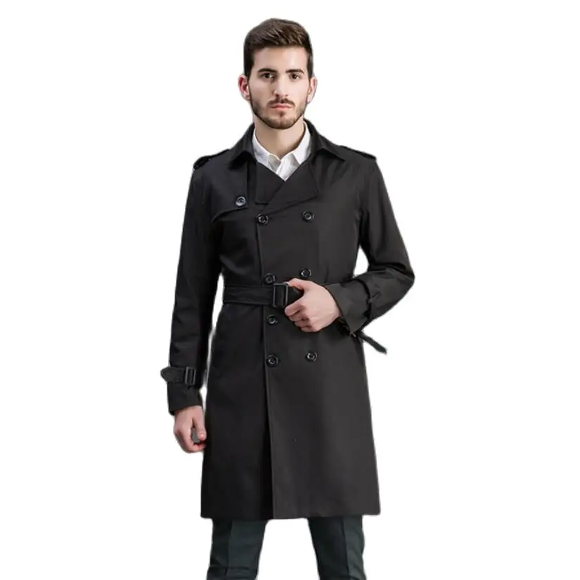 

Male Thick Overcoat Men's Trench Coat Long Autumn Winter Jacket Manteau Homme Turn-down Collar Outfit